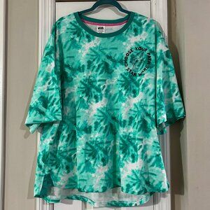 NEW Disney Star Wars Grogu Mandalorian Tie Dye T-Shirt Green